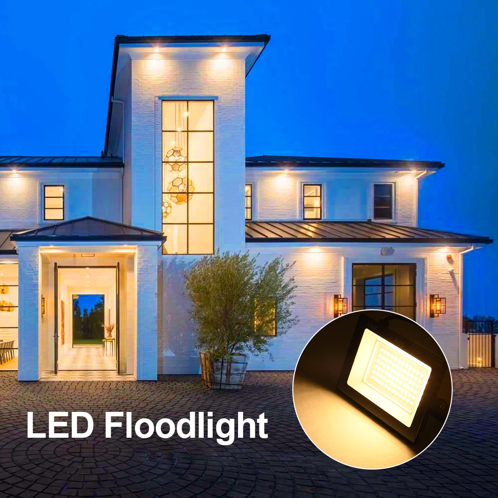 LED-es Árvíz Fény 10W 20W 30W 50W 100W 3000K 6000K Fényvisszaverő Reflektor Utcai Lámpa Fali Lámpa IP66 Vízálló Kültéri Kerti világítás - 0