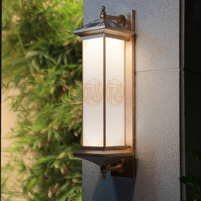 SOFEINA Kültéri Napelemes Fali Lámpa Kreativitás Fekete Gyertyatartó Lámpák LED Vízálló IP65 Haza Villa Erkély, Udvar - 1