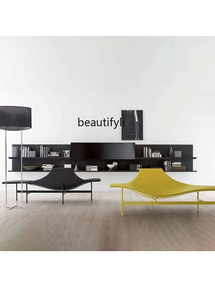 Tervező Kreatív Kanapé Terminál Egyszerű Szabadidős Fekvőfotel Északi Modern Bőr Fotel, nappali bútorok - 1