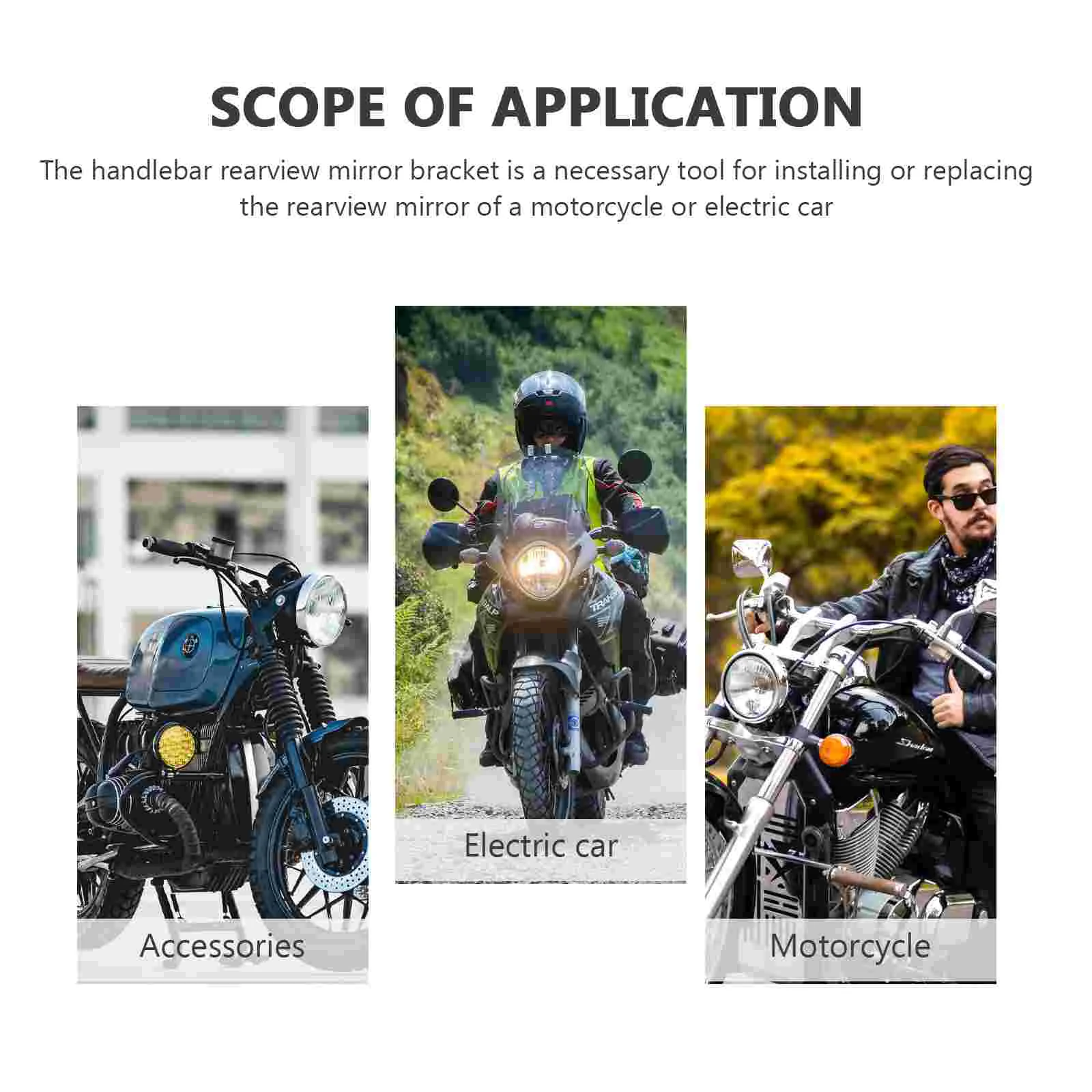 A terjeszkedés Konzol Accesorios Para Motocicletas Visszapillantó Tükör Meghosszabbítja a Motor Tartozékok Lectric Kerékpár Alumínium Ötvözet - 4