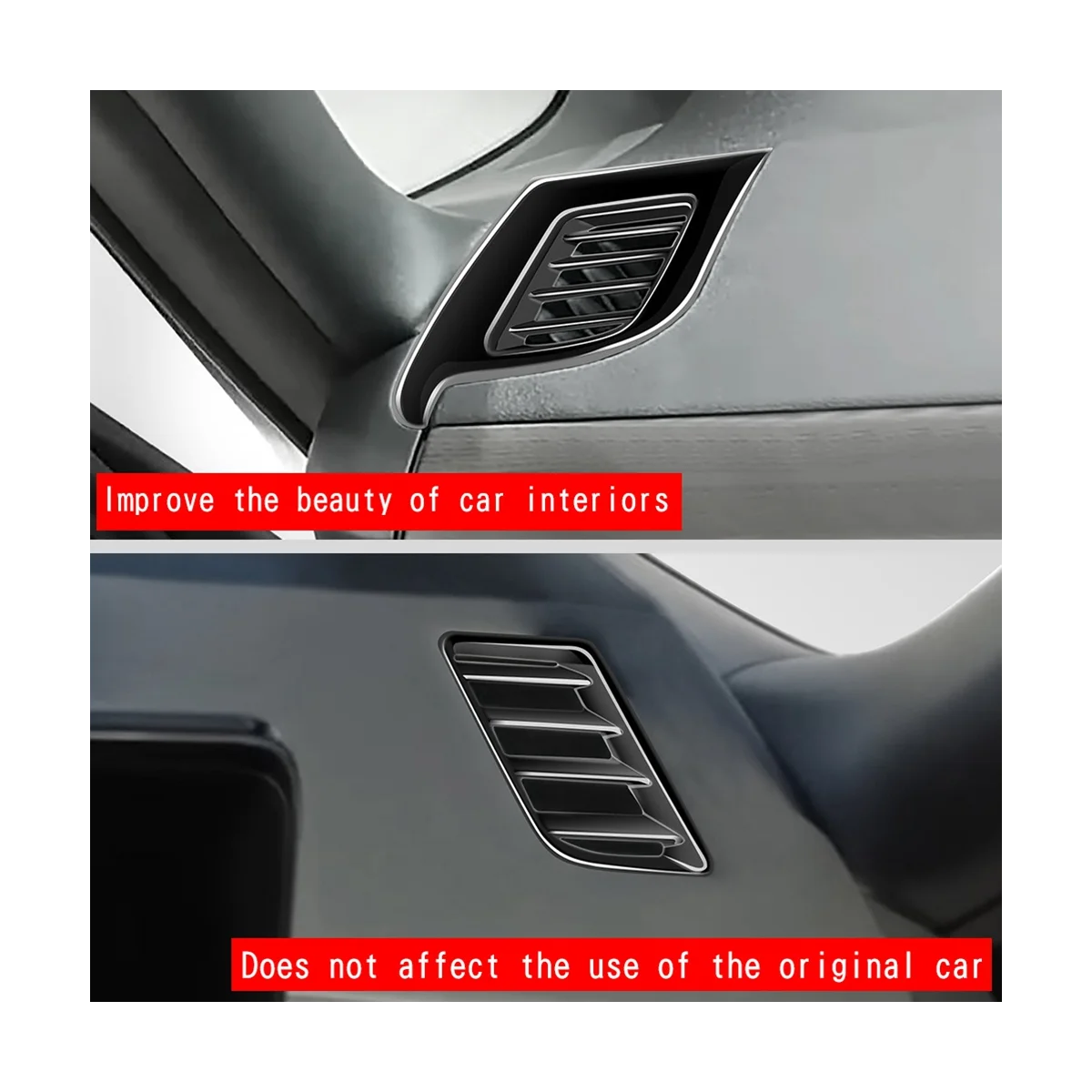 Nissan SERENA C28 2022-2023 Fényes Fekete Autó Elülső Levegő Nyílás Fedelét Trim Autó Stílus - 4