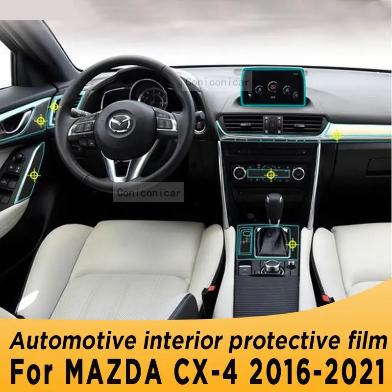 A MAZDA CX-4 2016-2021 Sebességváltó Panel Navigációs Képernyő Autóipari Belső TPU Védőfólia Takarja Anti-Semmiből Tartozékok - 0