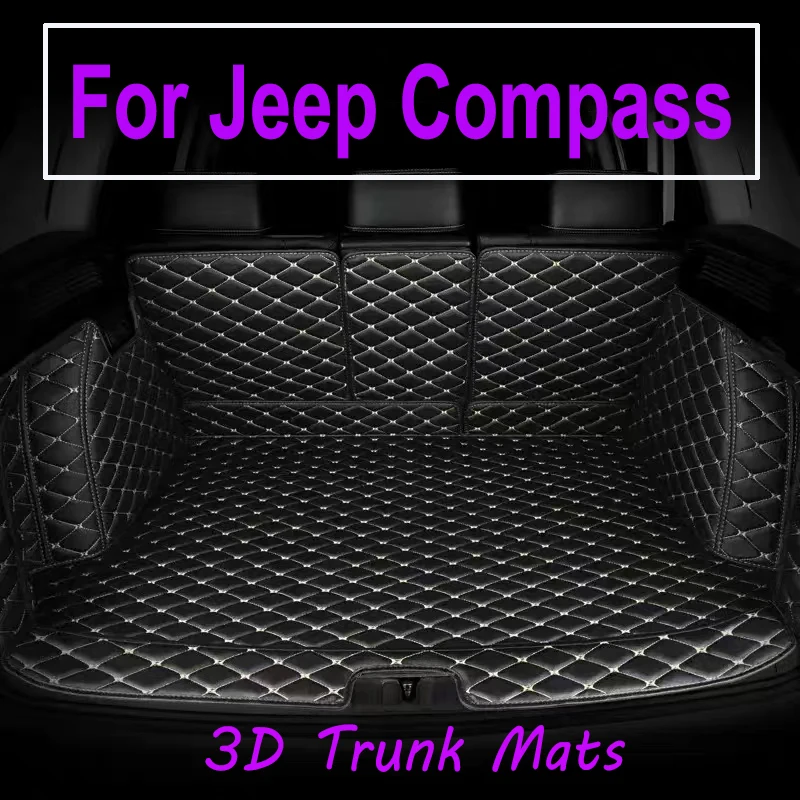 Autó Szőnyeg Jeep Compass MP 552 2017~2022 Bőr Vízálló Tapete Automotivo Para Carro Pad Autó Hátsó Csomagtartó Mat Autó Tartozékok - 0