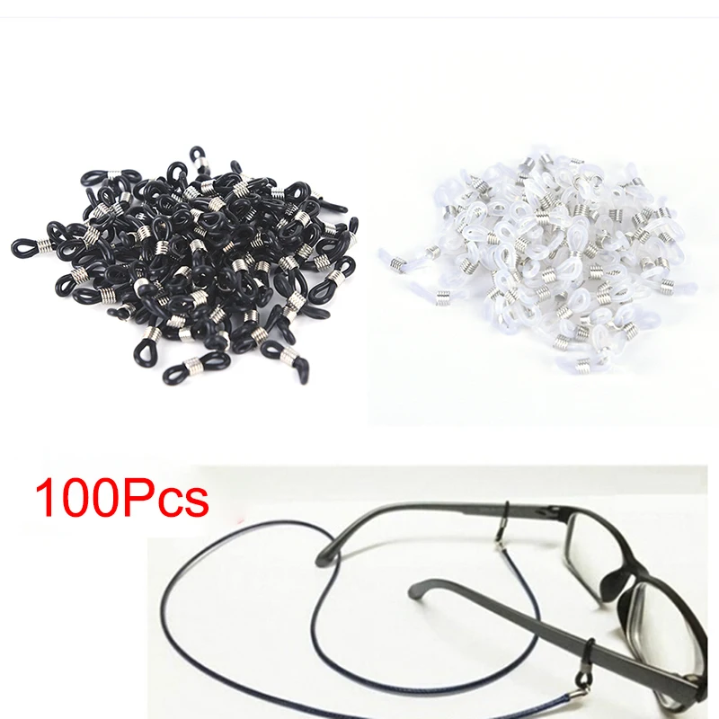 100 Springs Műanyag, Szilikon Kapcsolat Szemüveg Lánc Szilikon csúszásgátló Gumi Heveder Gyűrű Osztású Szemüveg Zenekar Kötél - 2